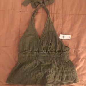 Olive Green Halter Top